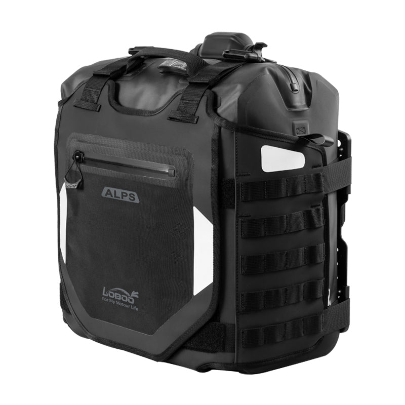 Borsa LOBOO Alps con supporto di fissaggio, vista tre quarti da destra