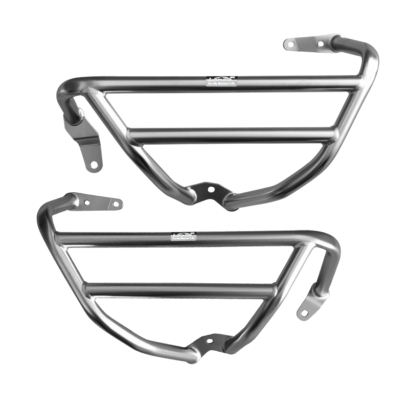 Set completo crash bar LOBOO CHG34 argento per Honda Gold Wing GL1800: 2 crash bar inferiori, destra e sinistra