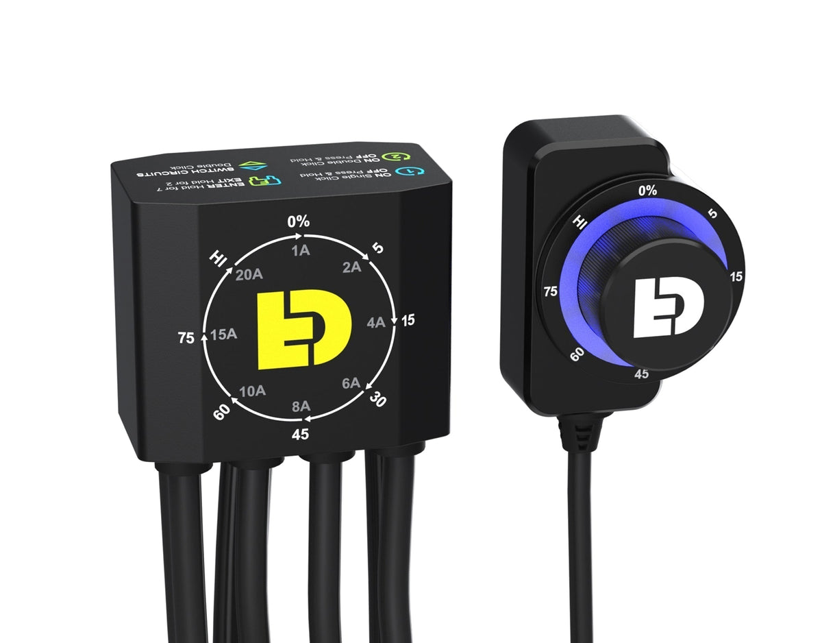 Controller DialDim DENALI con manopola da manubrio per la regolazione dei faretti
