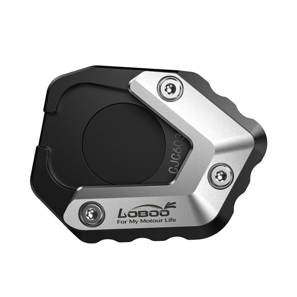 Plaque de béquille pour CFMOTO 800MT-X et 1000MT-X | aluminium usiné CNC, 107 g, se monte sans démonter le pied d’origine