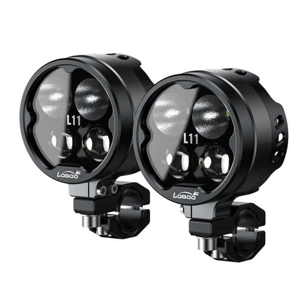 Feux auxiliaires homologués pour moto, 15 000 lumens, commande rotative