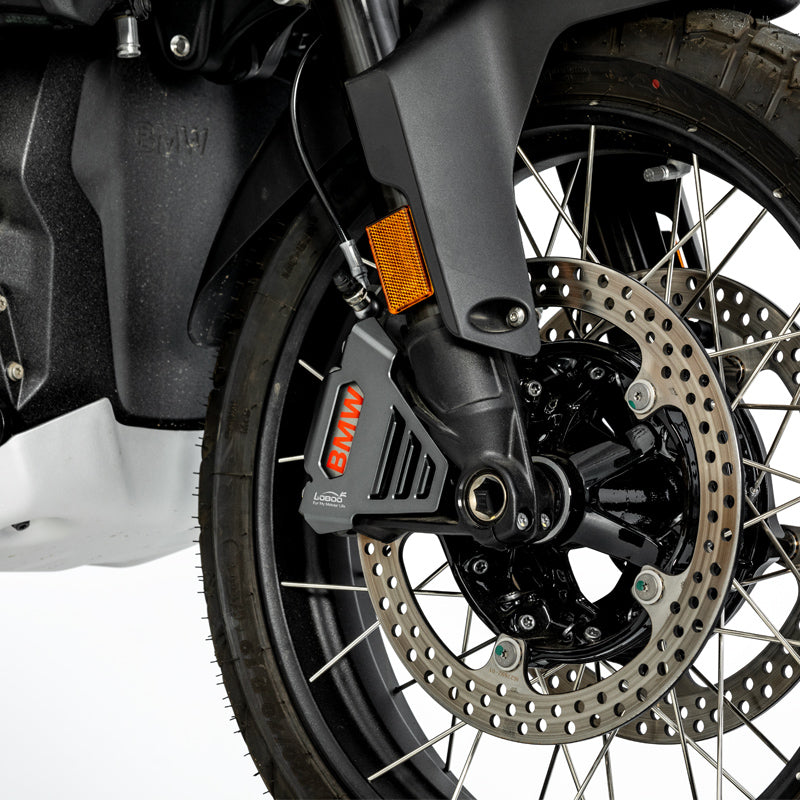 Protezione pinza freno montata sulla ruota anteriore della BMW R 1300 GS