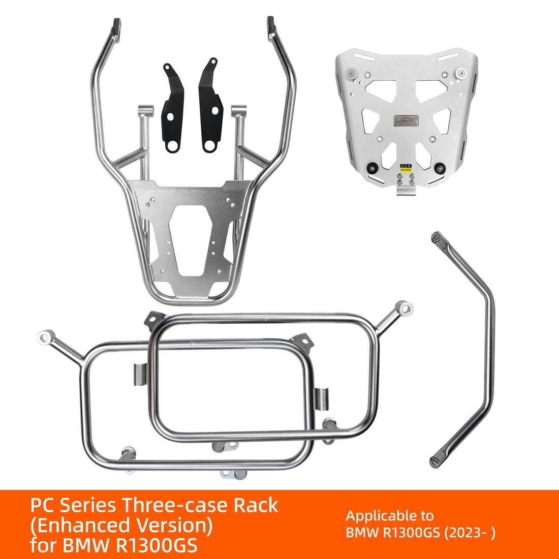 Telai laterali e piastra top case LOBOO per BMW R 1300 GS, sistema completo
