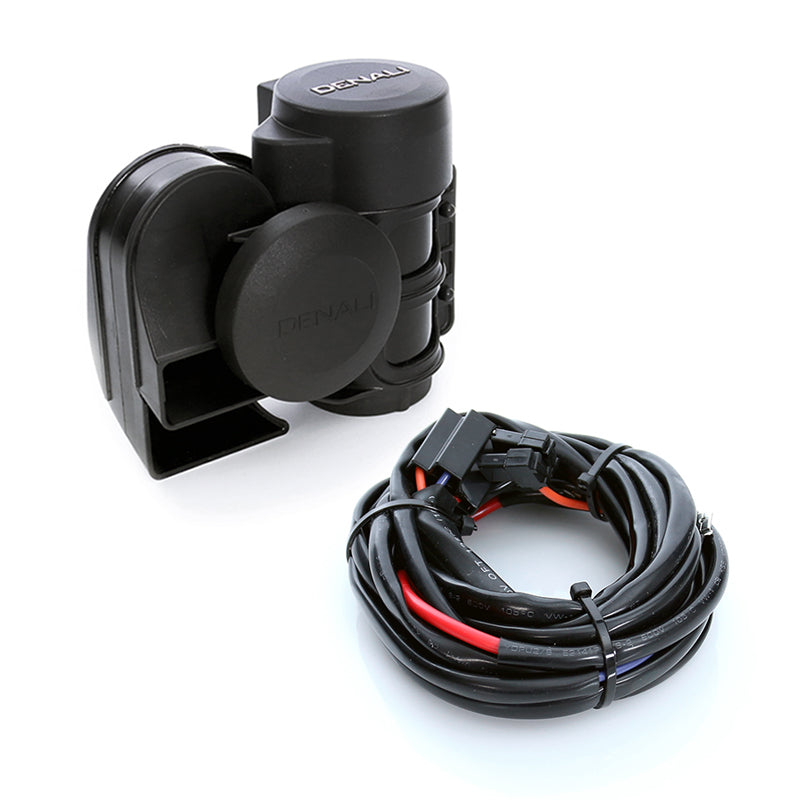 Contenuto della confezione del clacson DENALI SoundBomb TTSB10000B con relè da 30 A