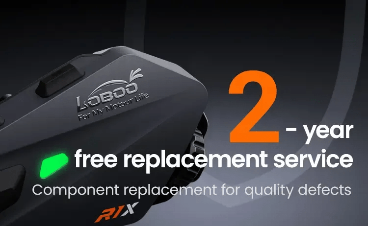 Casque moto mains libres LOBOO R1X – Bluetooth 5.3 - Endurrad.com