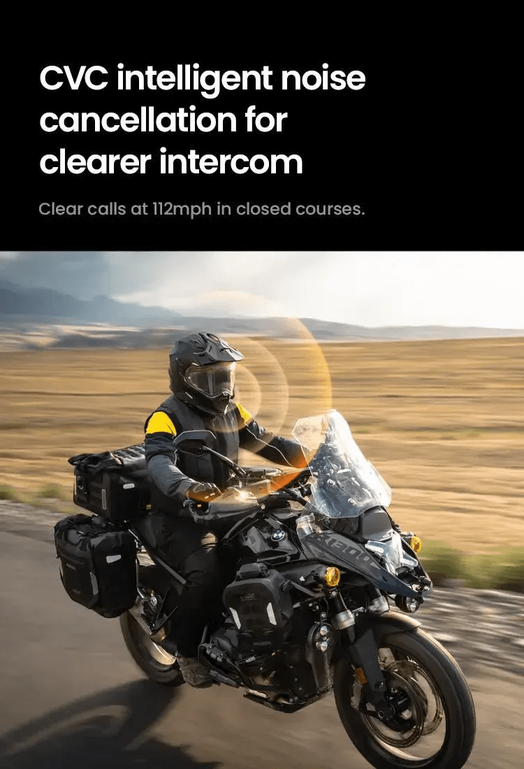 Casque moto mains libres LOBOO R1X – Bluetooth 5.3 - Endurrad.com