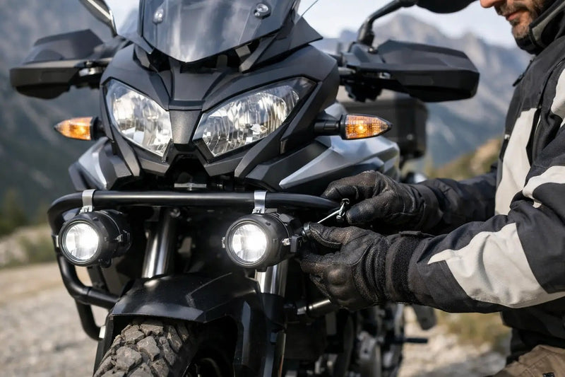 Comment installer correctement des barres de protection pour feux antibrouillard sur une moto
