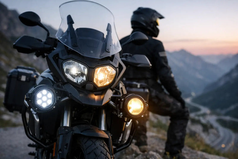 Phares LED ou halogènes pour moto : quelle technologie choisir