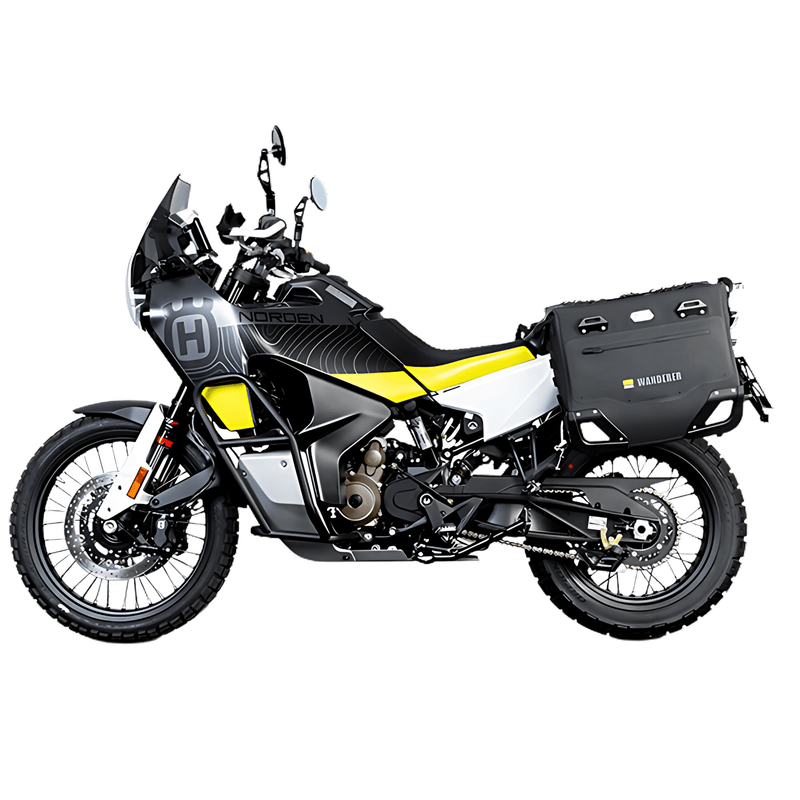 Valises semi-rigides pour Husqvarna Norden 901 : les Wanderer sur les supports JP901B