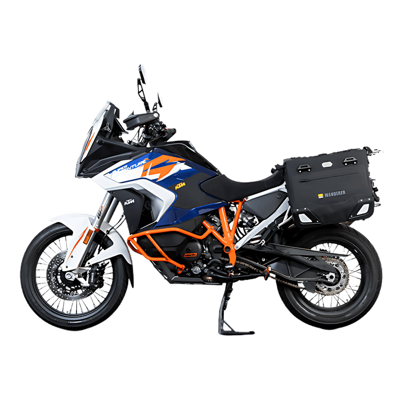 Valises semi-rigides pour KTM 1290 Super Adventure : les Wanderer sur les cadres JP251B