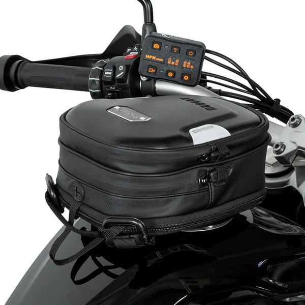 Sacoche de réservoir moto magnétique extensible de 2,5-3,5 L