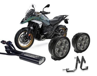 Kit DENALI DNL07KIT004 con due faretti D7, centralina CANsmart e staffe superiori per BMW R 1300 GS