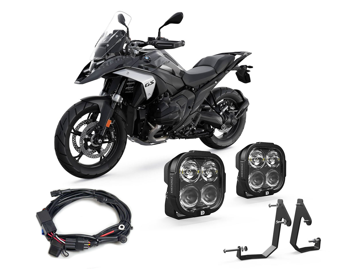 Kit faretti DL4 con cablaggio e supporto DENALI per BMW R 1300 GS