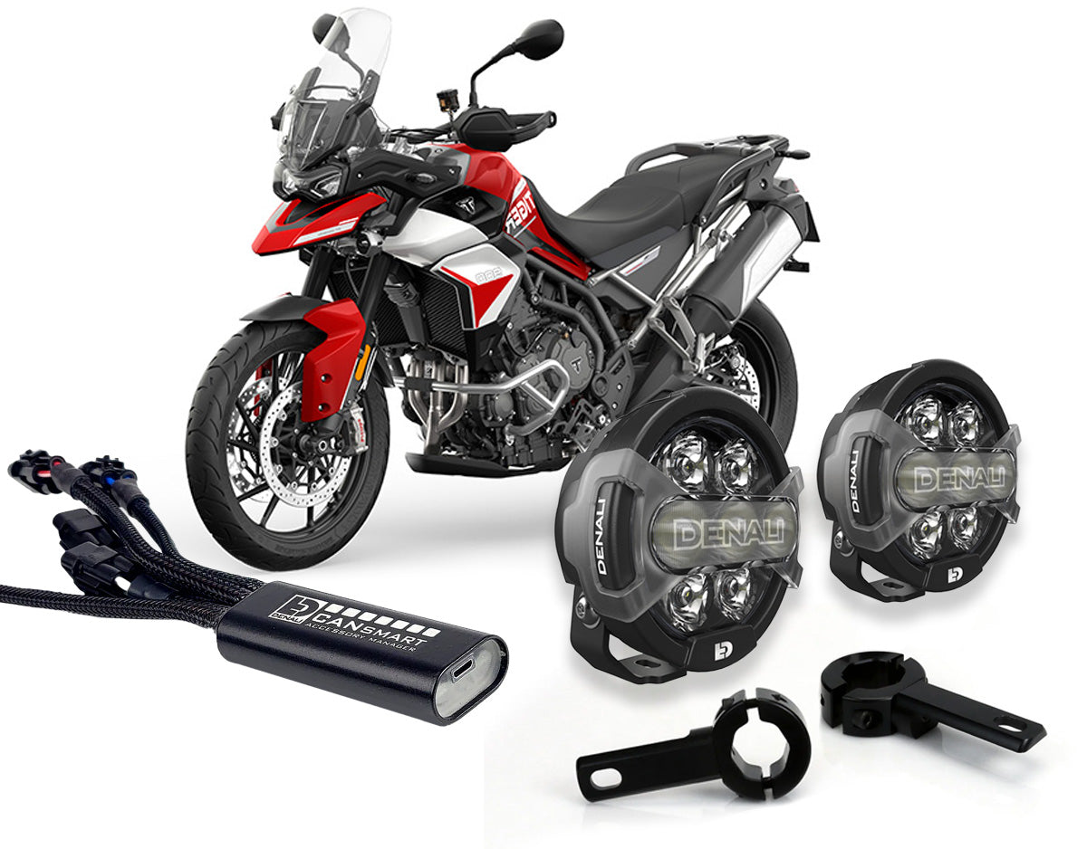 Kit DENALI DNL11KIT002C con faretti D7 PRO e centralina per Triumph Tiger