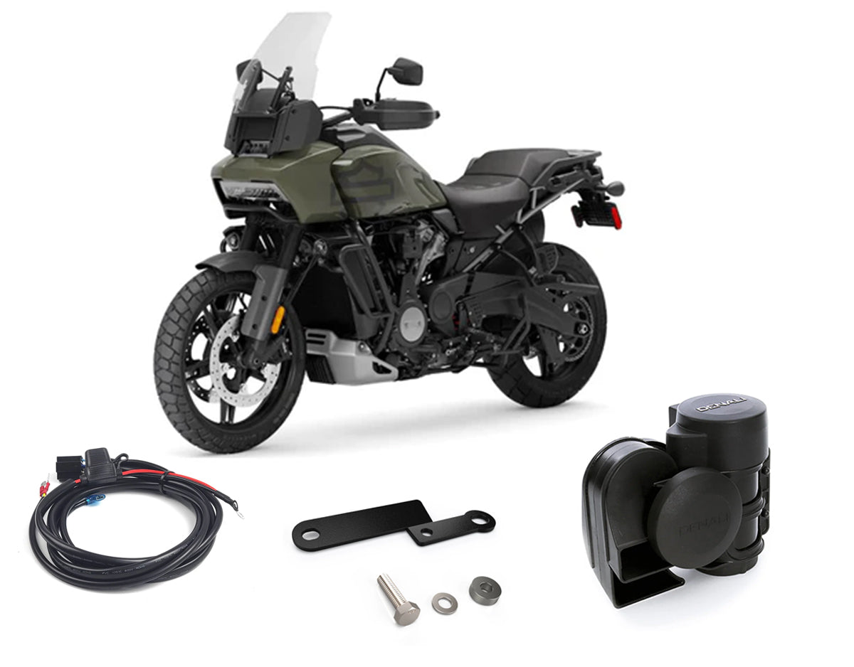 Kit clacson DENALI SoundBomb con staffa e cablaggio per Harley Pan America 1250