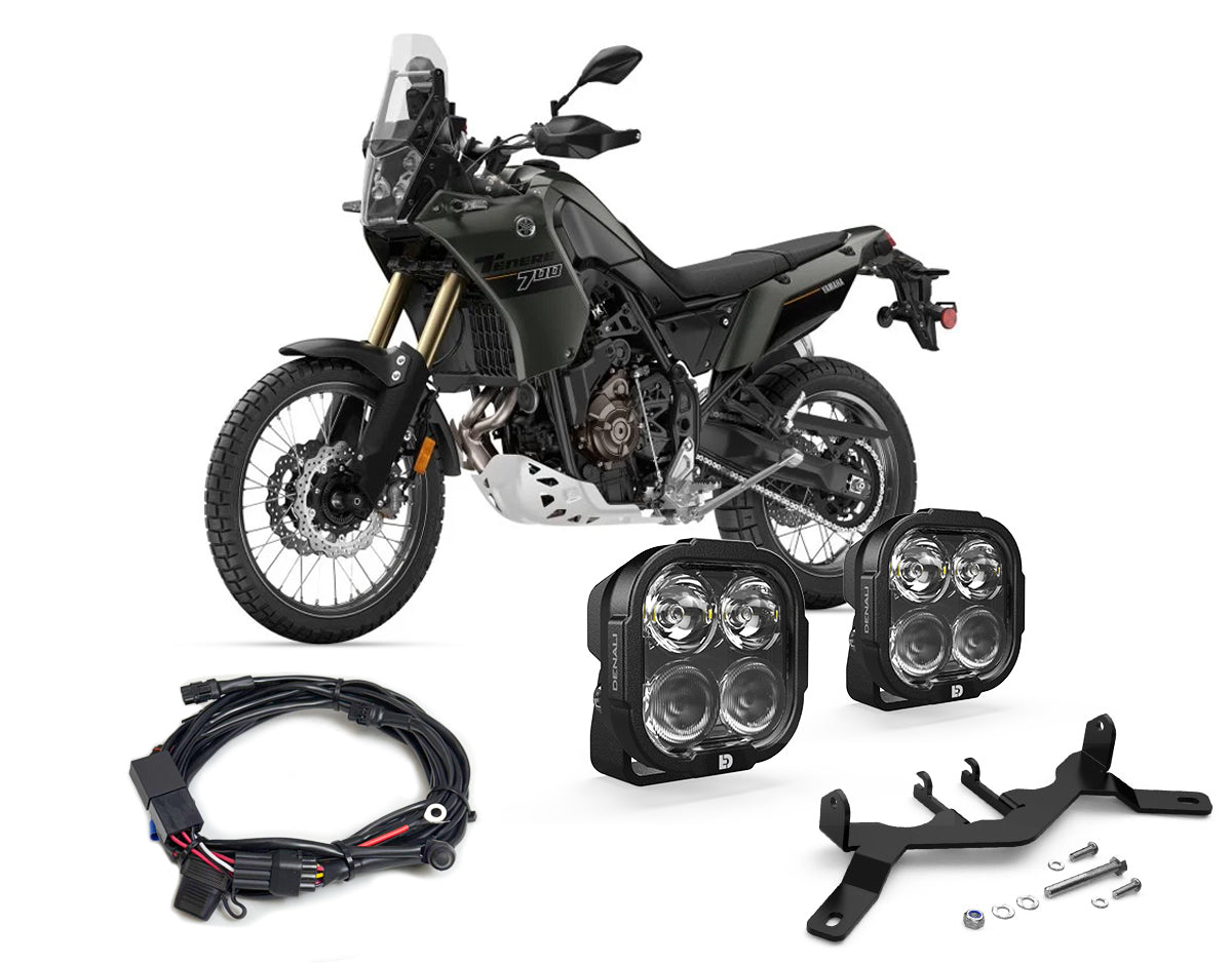 Kit faretti DL4 con cablaggio e supporto DENALI per Yamaha Ténéré 700