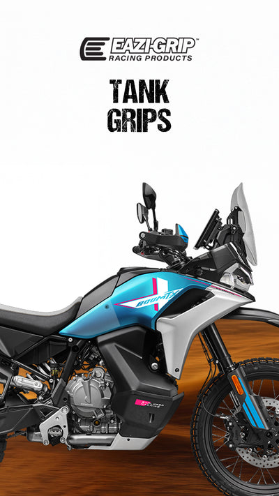 Posizione degli adesivi sul serbatoio della CFMOTO 800MT-X