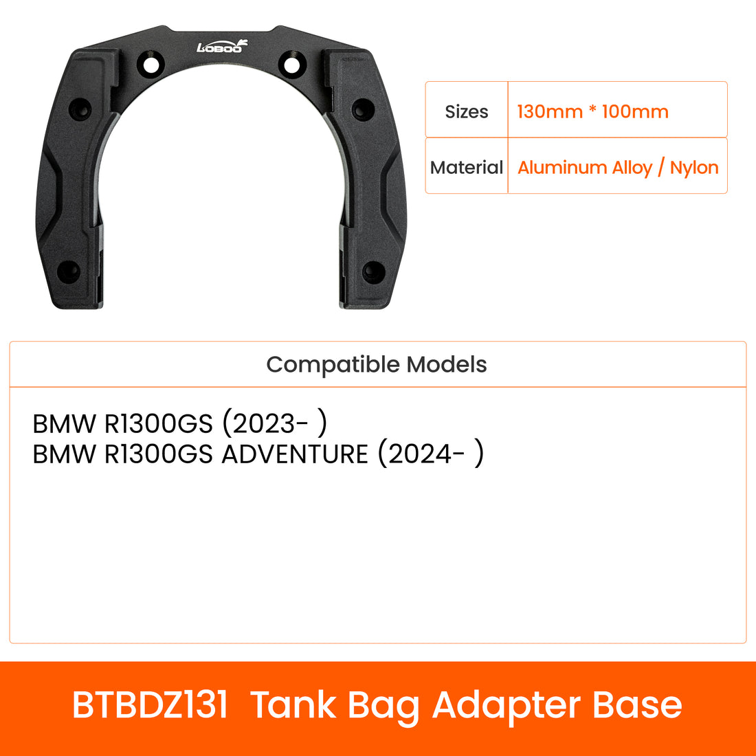Anello Quick-Lock per borsa serbatoio per BMW R 1300 GS e R 1300 GS Adventure: misure, materiale e moto compatibili