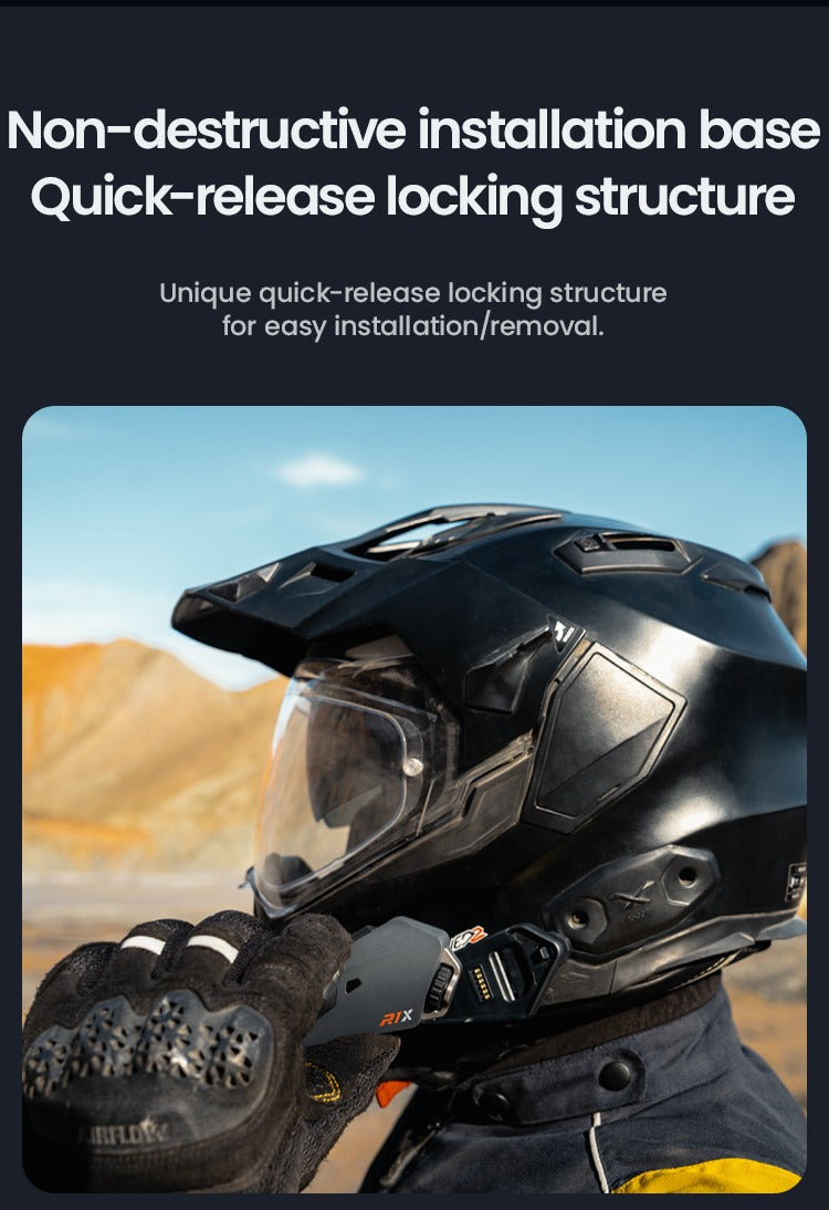 Base adhésive, aucun trou dans le casque