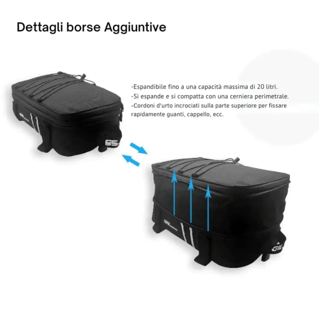 Sac supplémentaire pour top case BMW GS - Endurrad.com