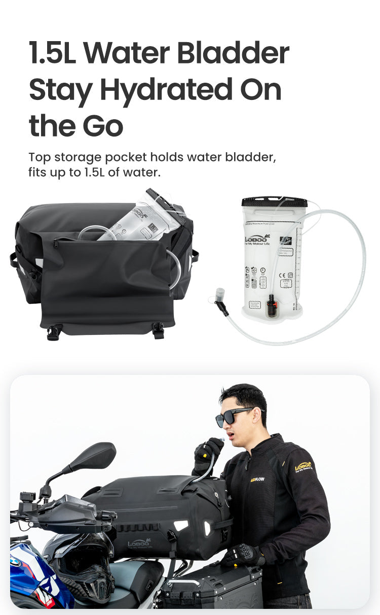 Une poche à eau de 1,5 L, déjà incluse