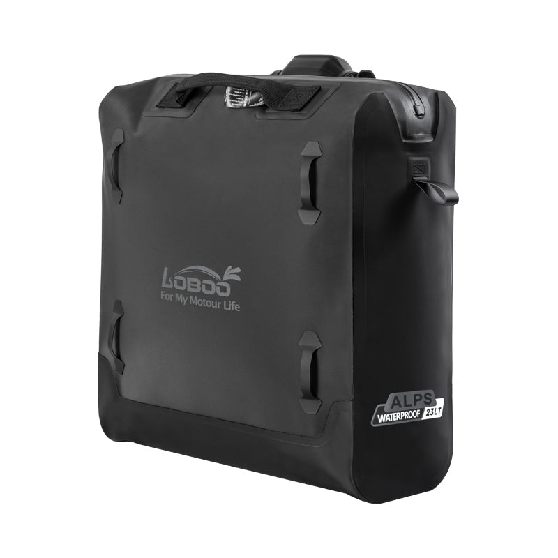 Valigia gonfiabile LOBOO Alps da 23 litri senza supporto, etichetta ALPS Waterproof