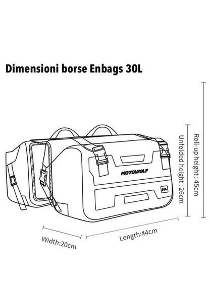 Sacoches arrière universelles 30 L - Endurrad.com