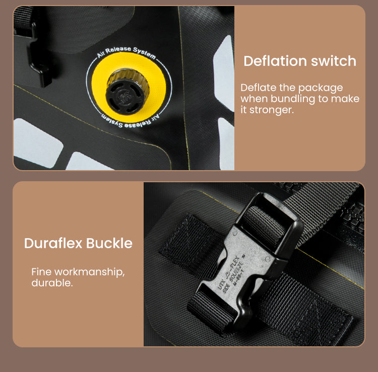 Soupape de dégonflage et boucles Duraflex