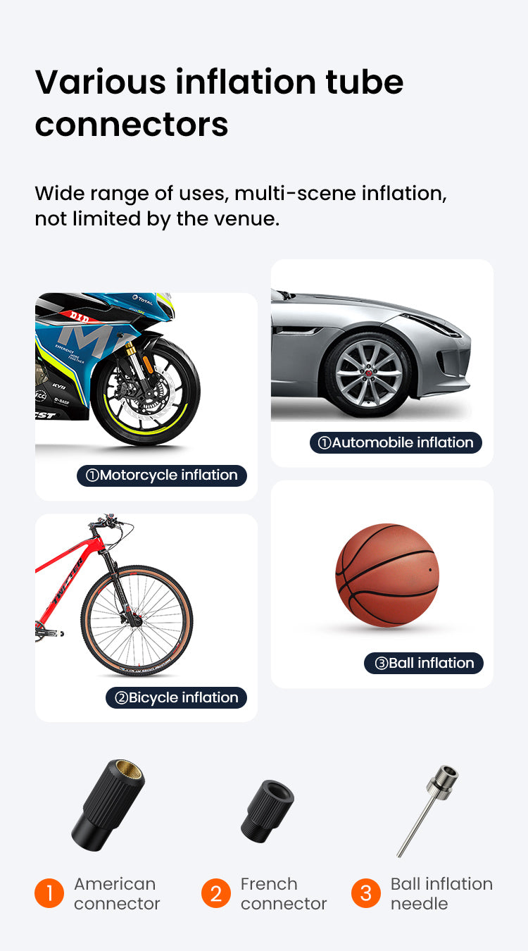 Utilisez-le sur les motos, les voitures, les vélos et les ballons