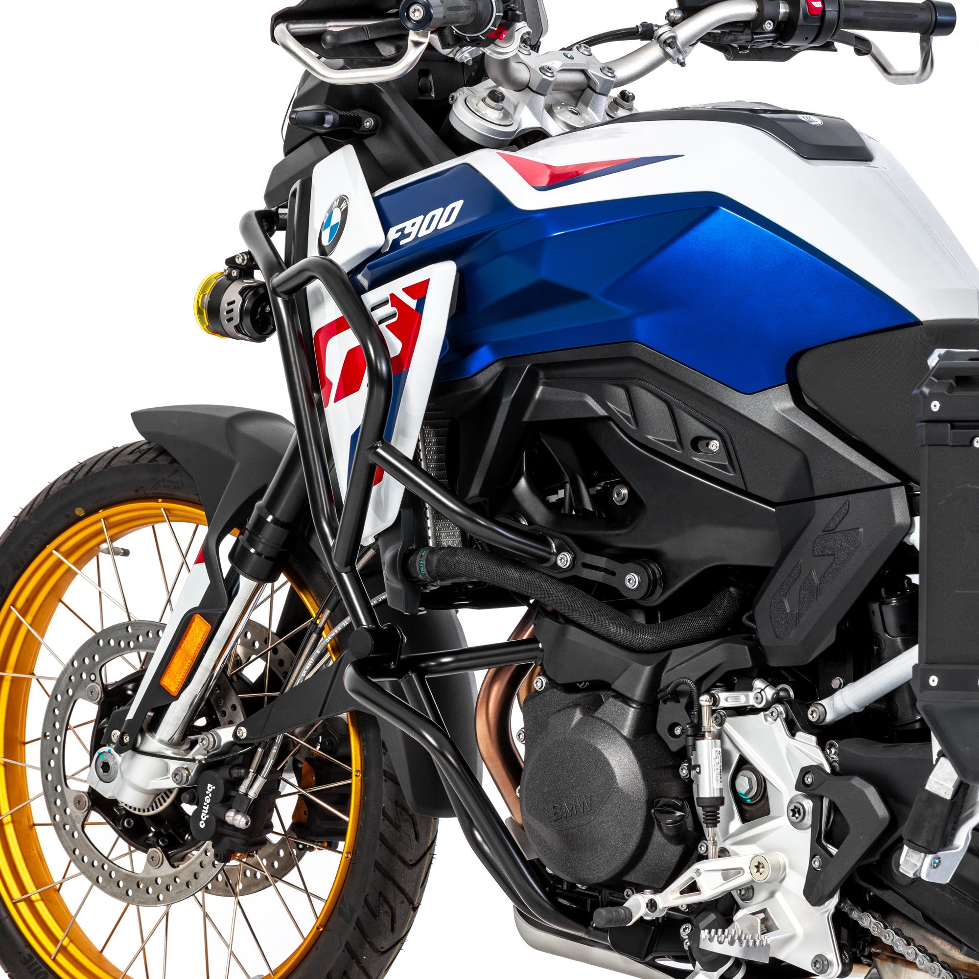 Barra serbatoio LOBOO CHG025 nera attorno alle carene della BMW F900GS