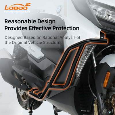 Profilo della barra CHG102 evidenziato sul fianco della BMW C 400 GT