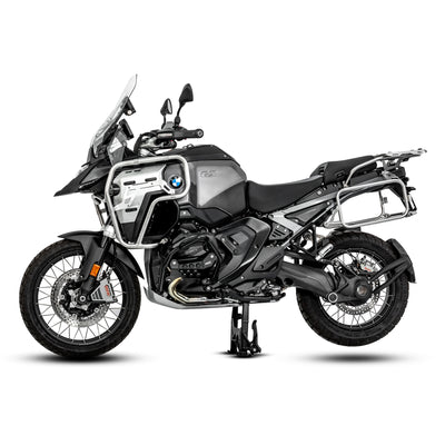 BMW R 1300 GS Adventure con crash bar LOBOO CHG151 argento, vista laterale