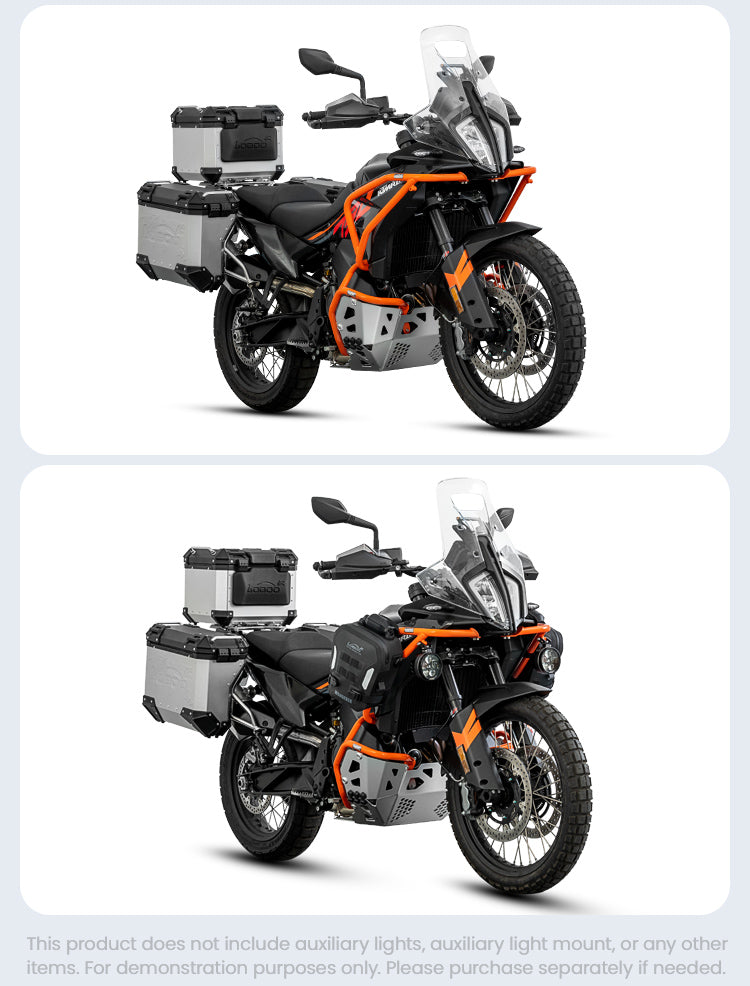 Évalue l’encombrement sur la moto terminée