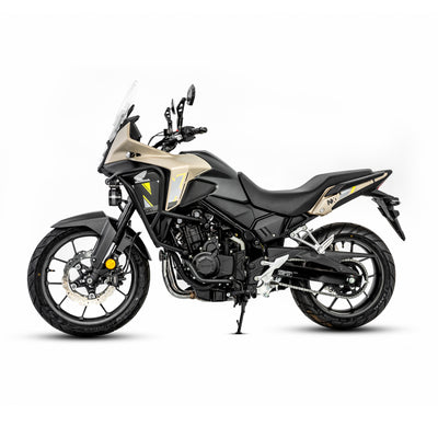 Honda NX400 con crash bar LOBOO CHG289 nero, vista laterale sinistra