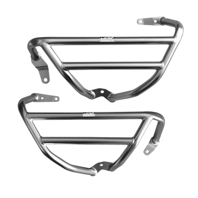 Set completo crash bar LOBOO CHG34 argento per Honda Gold Wing GL1800: 2 crash bar inferiori, destra e sinistra