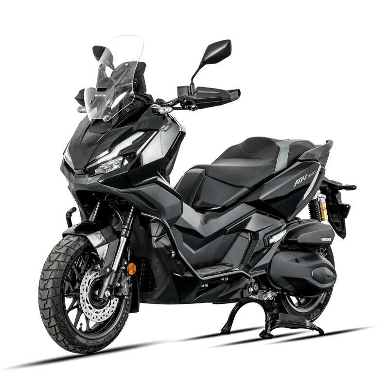 Honda ADV 350 con crash bar LOBOO CHG511 senza faretti, vista tre quarti anteriore sinistra