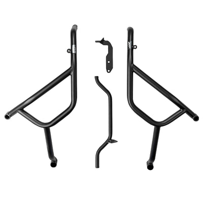 Kit crash bar LOBOO CHG581 nero per Ducati DesertX: barra sinistra, barra destra, tirante e staffa di raccordo