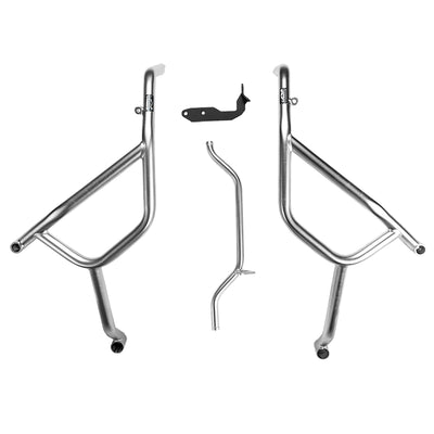 Kit crash bar LOBOO CHG581 argento per Ducati DesertX: i quattro elementi in acciaio inox 304