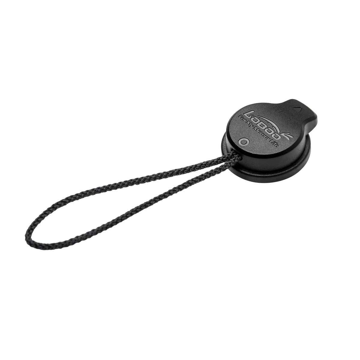 Fibbia magnetica aggiuntiva LOBOO XGS07BK nera con anello in cordino, su sfondo bianco