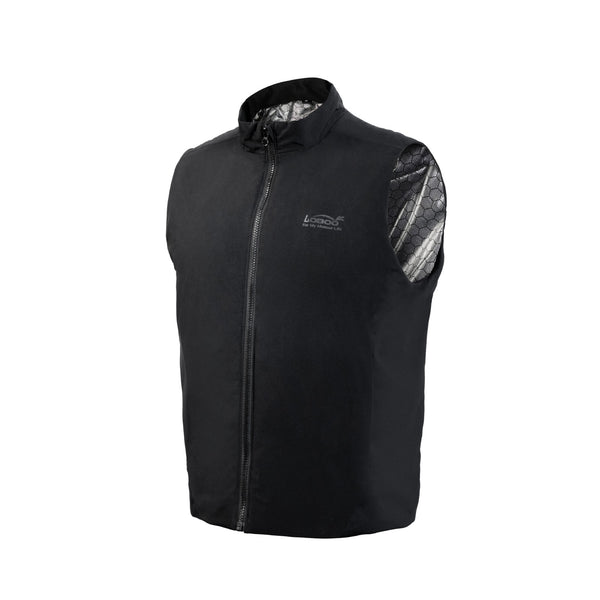 Gilet chauffant pour moto avec fibre de carbone et alimentation USB