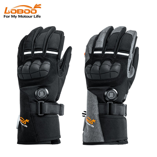 Gants chauffants imperméables pour moto avec trois niveaux de température