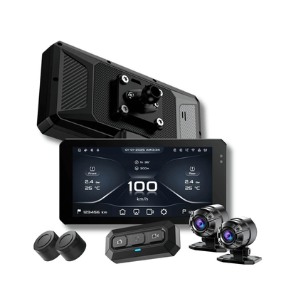 JADO S6 + Dashcam avant et arrière Sony 2MP + Capteurs de pression des pneus TMPS + Télécommande sans fil  pour contrôle à distance