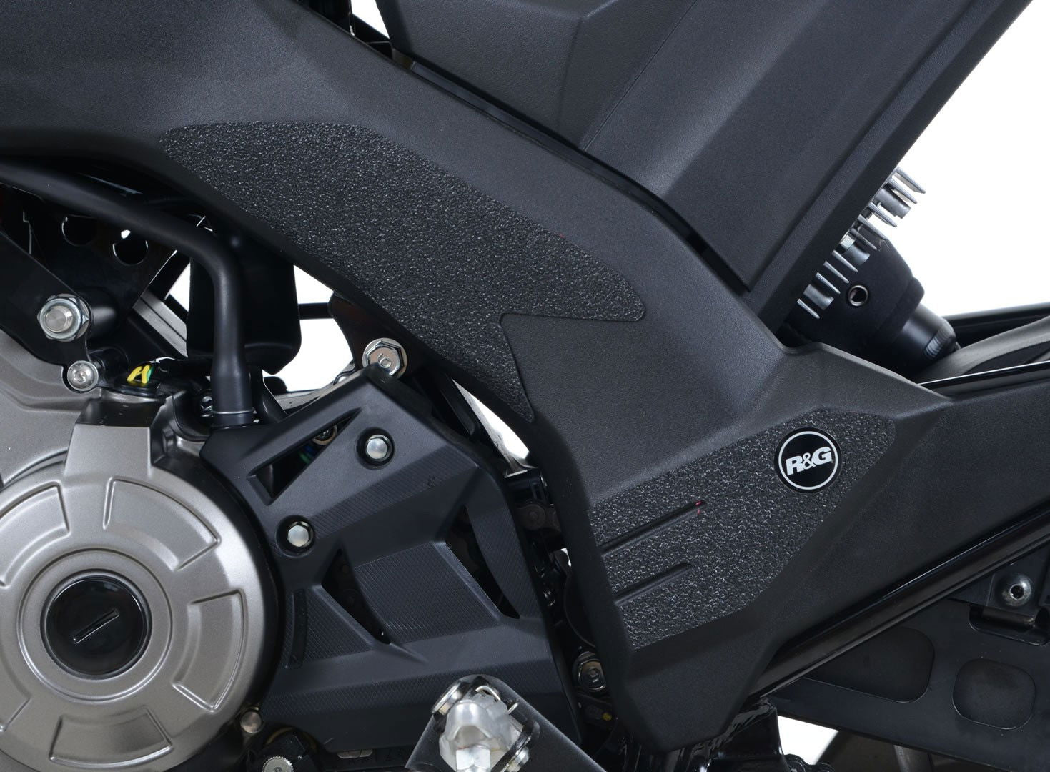 kit 4pz.adesivi anti-scivolo paratacco Kawasaki Z125 - nero (solo telaio) R&G