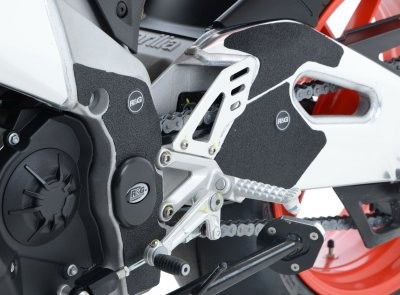 kit 5pz.adesivi anti-scivolo paratacco APRILIA V4 Tuono '11- / RSV4 '09- nero (forcellone e telaio)