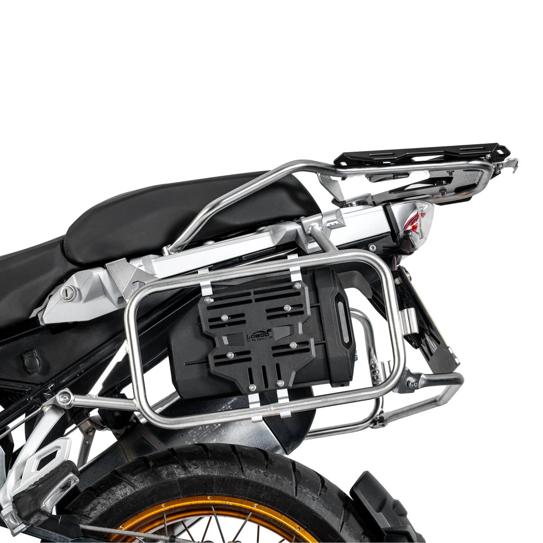 Cassetta attrezzi moto LOBOO CGJX-2, montaggio senza forature sul telaio portavaligie