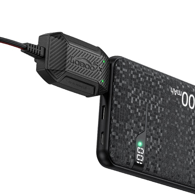 C20Pro alimentato da una power bank tramite la porta USB-A
