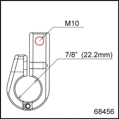 Morsetto universale per manubrio 22.2/M10 tipo | 68456 - r1801 - ENDURRAD