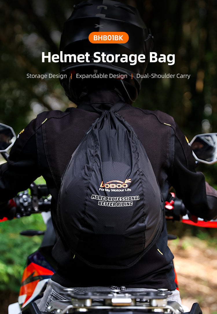 Sac à dos porte-casque : pliable, extensible, à double bretelle