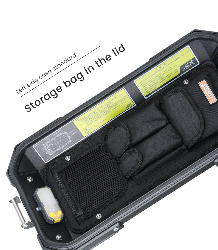 Poche dans le couvercle : valise gauche
