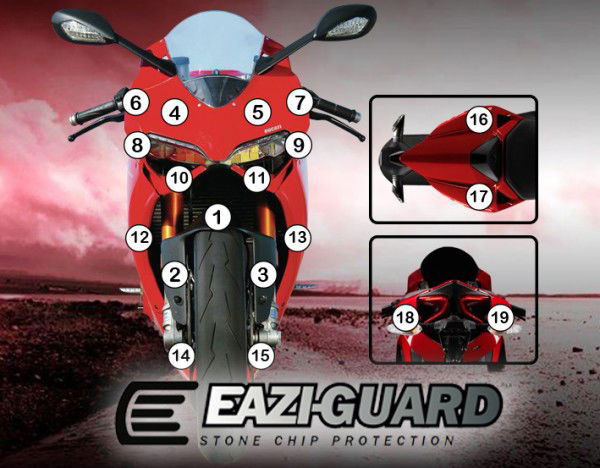 Pellicola adesiva per moto Ducati 1199 Panigale 2012-2017
